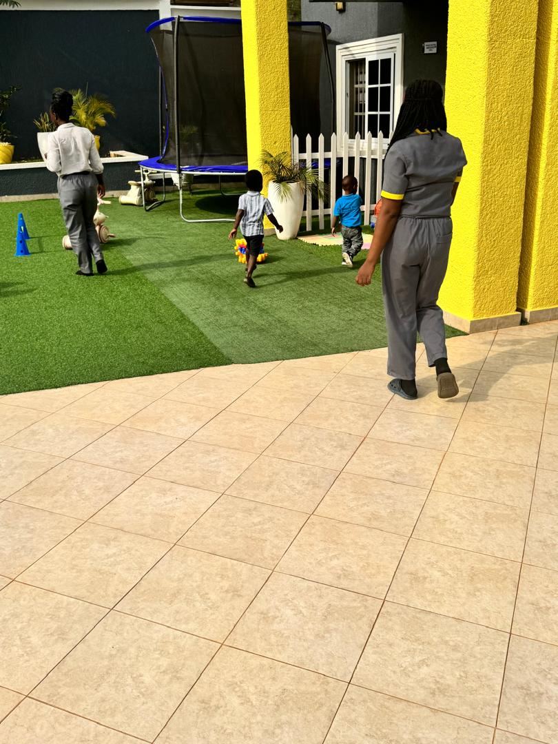 Children enjoying supervised outdoor play